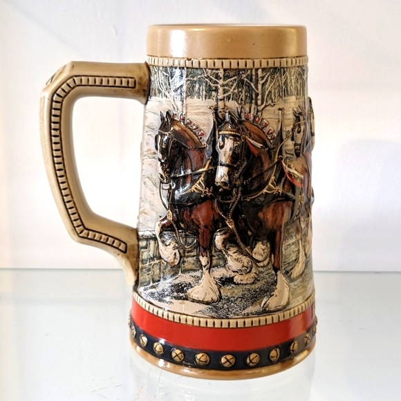 Budweiser Clydesdale Stein - Christmas 1988, Vintage Collectors - Picture 3 of 8